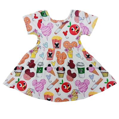 China 2020 Babies RTS Short Sleeve Dress Boutique Kids Toddler Summer Anti-Static Baby Dress Clothes Baby Clothes for sale