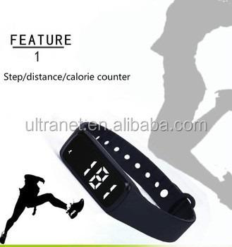 China Sports CE Small Size Fitness 3d Bracelet Pedometer Timer Wrist Step Counter for sale