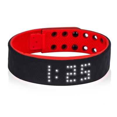 China Time/Date/Temperature Led Display Fitness Monitoring Wristband 3D Pedometer Silicone Wristband Smart Activity Tracker for sale