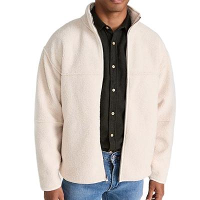 China fashion clothing high quality men's anti-wrinkle street cashmere sweatshirt pure white hoodie custom cardigan for sale