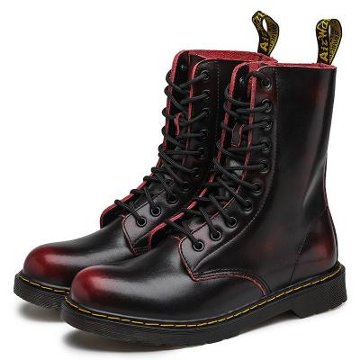 China Mid hole marten size 48 length boots female 1490 side plus wholesale Anti-slippery boots 10 plus velvet short boots for men for sale