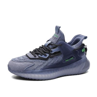 China 2021 New design woven fashion top breathable sneakers yeezy running men's sports cushioning for sale