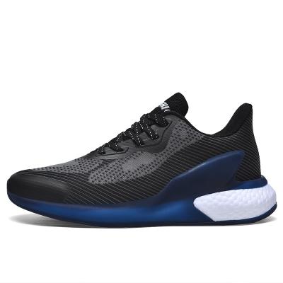 China Cushioning Comfortable Men's Sneakers Knitting Upper Upper Casual High Heels Plus Size Running Shoes for sale