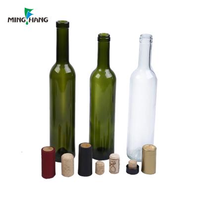 China 750ml Wine Bottle Green Clear Red Wine Bottle Glass Wine Bottle Opener With Cork Stopper for sale