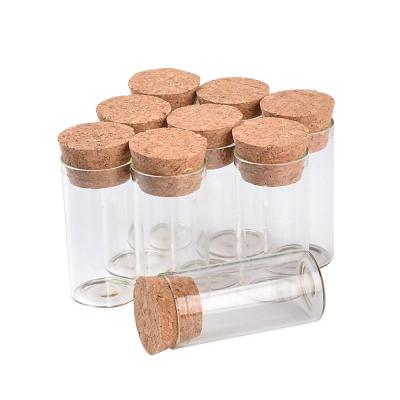 China Plant High Borosilicate Glass Tube Vials For Spice With Cork for sale