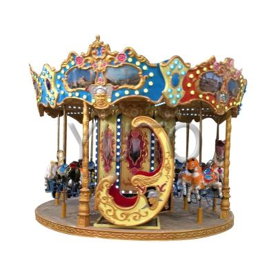 China 2022 Best Metal Amusement Park Ride Carousel For Sale|12 Seats Carnival Ride Carousel|China Carnival Carousel Ride for sale