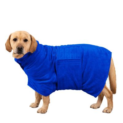 China Viable Custom Dog Drying Coat Robe Towel Dog Bathrobe Absorb Pet Bathrobe Puppy Terry Cloth Quickly Bathing Accessories for sale