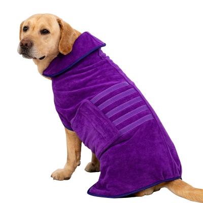 China Viable Dog Towel Microfiber Coat Robe Towel Quick Dry Dog Bathrobe Absorb For Drying Dogs for sale