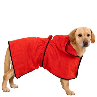 China Wholesale Pet Robe Microfiber Microfiber Robe Dog Robe Quick Dry Viable Towel Coat Dog Robe Dryer Wholesale for sale