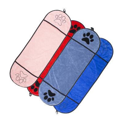 China Free Samples Dog Bath Towel Pattern Washable Custom Dog Towel Sustainable Microfiber Drying for sale