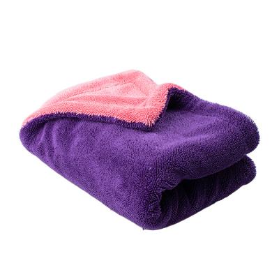 China Sustainable Microfiber Towel 70/30 Singletwisted Loop 900 Twisting 800 Gsm 1200 Gsm Korea Low Car 1000 Gsm Single Pile Red Car Drying Towel for sale