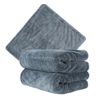 China Fleece Car Cleaning Towel Loop Microfiber High Quality QUICK DRY Coral Twisted Towels For Cars Drying Towel for sale