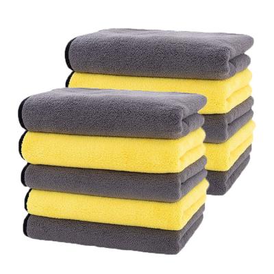 China QUICK DRY blue gray coral fleece free samples microfiber car wash towel eurow super absorbent drying towel for sale