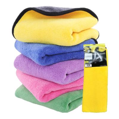 China QUICK DRY High Quality Car Super Absorbent Microfiber Drying Towel Coral Car Towel Logo Fleece 30x30 Car Towel for sale