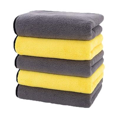 China QUICK DRY custom logo car wash towel 800gsm microfiber drying towel fiber towel for car for sale