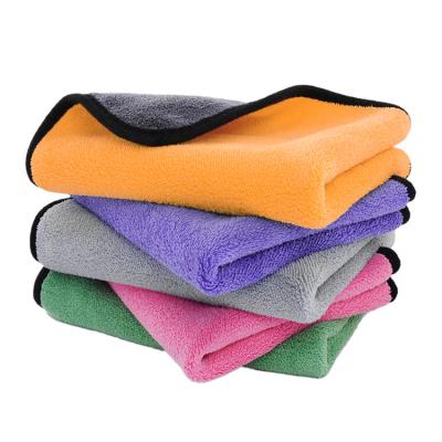 China Luxury Towel Logo Microfiber Car Drying Towel Custom Made QUICK DRY Double Customization Microfiber Car Wash for sale