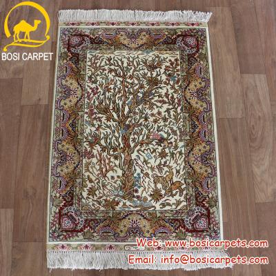 China Henan Bosi 2x3ft Anti-Slip Tree Of Life Examinations Royalty Handwoven Iranian Area Rug for sale