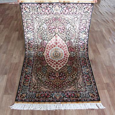 China 3' x5' Persian/Turkish Handmade Turkish Silk Rug Cover Oriental Persian Floral Rug for sale