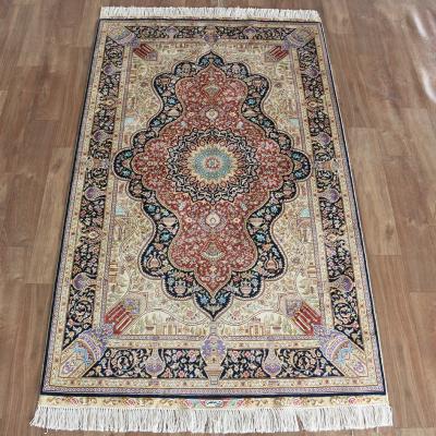 China 3' persian/turkish nanyang chinese silk finished handmade new silk carpet factory manufacturer x5 rugs wholesale price for sale