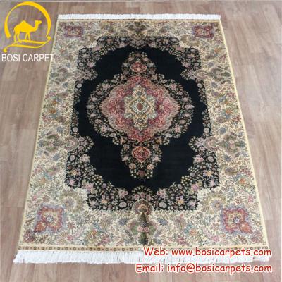 China Persian Silk Blanket 4' x6 Nanyang Handmade Persian Rug in Handrail Knotted Silk Persian Blanket for sale