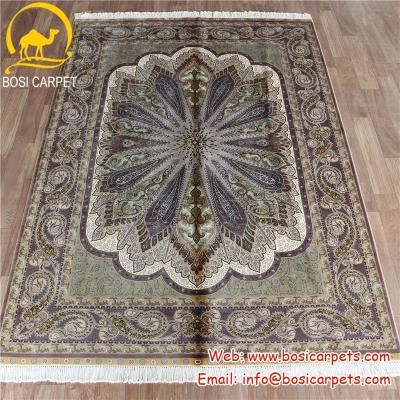 China Henan Bosi 5x7.2ft Handmade Persian Carpet Prices Single Turkish Silk Living Room Decoration Carpet for sale