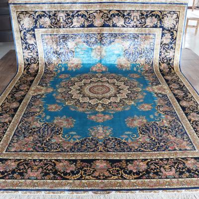 China Persian/Turkish Henan Bosi 9'x12' Handmade Oriental Rug Persian Blanket Hand Knotted Silk Custom Rug Made in Turkey for sale