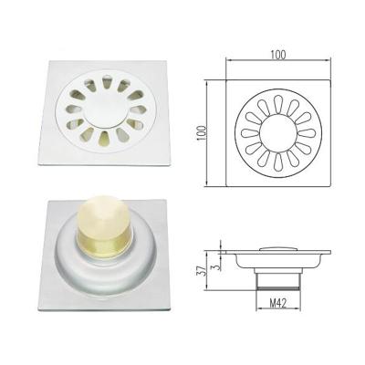 China Modern 304 Stainless Steel Smell Proof Bounce Floor Shower Sink Drain for sale