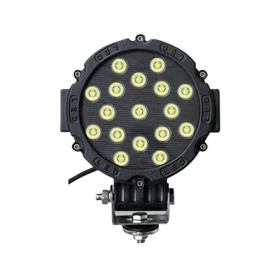 China Super Bright IP67 12v 6.3inch 51w PC Round Led Working Light For Tractor Lights for sale