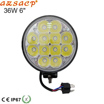 China PC Round 12v 6.5inch 36w Tractor Car Led Work Light With Waterproof for sale