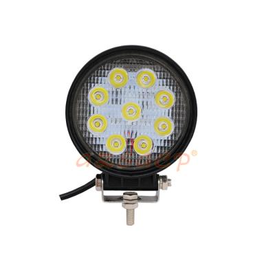 China Wholesale aluminum alloy round 12v 24v 9led 4inch 27w led work light 18v led working light headlight for sale