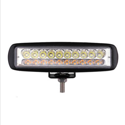 China PMMA Factory Direct Double Spot Color 6inch 18w Led Work Light Bar For Motorcycle 4x4 Atv Truck Offroad Tractor for sale