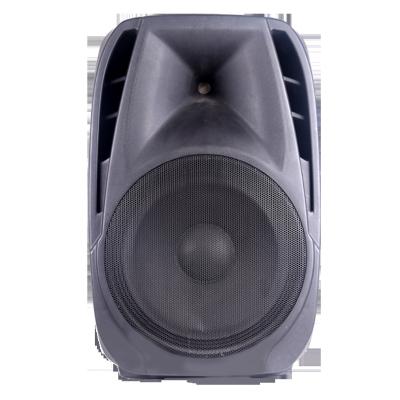 China Outdoor Hot Sale 15 Inch 2 Way Active PA Cabinet Loudspeaker Audio Plastic Box With Trolley for sale