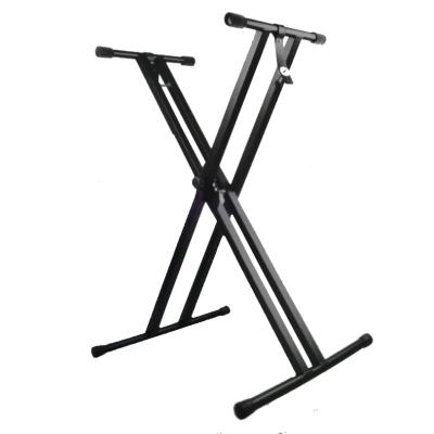 China Music Stand Dual X-FORM Club Keyboard Heavy Duty Steel with Reinforced Joints for sale