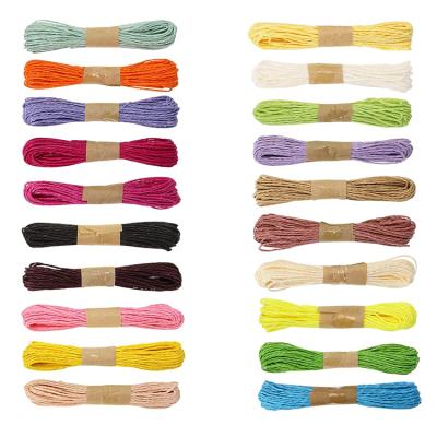 China Convenient Wholesale Recycled Twine Rope Twisted Twine Raffia Paper Craft For DIY Gift Wrapping Craft for sale