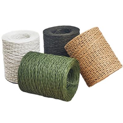 China 200m/roll Convenient Iron Yarn Twine DIY Craft Paper Supplies Bundling Rope Decoration Creative Braided Cords For Garden Grafting for sale