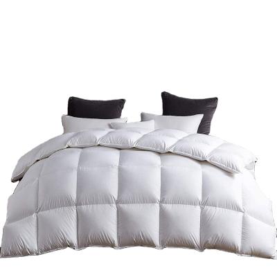 China Anti-pilling White Goose Down Comforter 100% Queen Size TC Cotton Blanket 1200 for sale