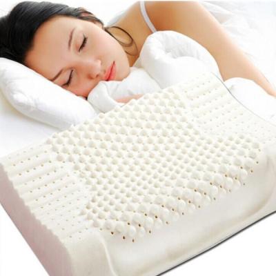 China Thailand 100% Natural Latex Massage Pillow Anti-Apnea Foam Rubber Pillow For Sleep for sale