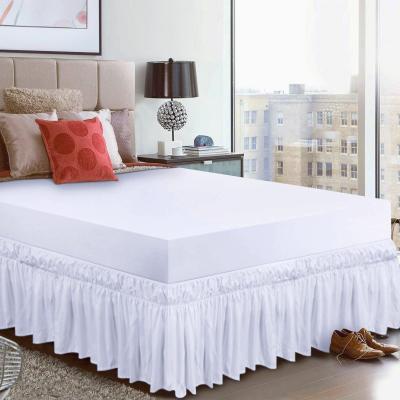 China Elastic Plain Bedding Bed Valance Skirt With Ruffles - Drop Microfiber Ruffle Brush for sale