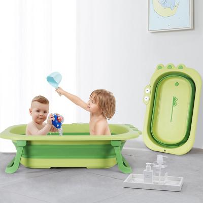 China 3Pcs USA NY&CA Warehouse Amazon Stock Baby Bath Products Plastic Foldable Tub Newborn Baby Tub Folding for sale