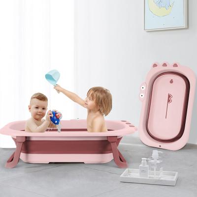 China 3Pcs Sustainable Warehouse Amazon USA NY&CA Warehouse Amazon Sustainable Warehouse Plastic Portable Folding Baby Tub Kids Bath Tub Pet Tub Infant Wash for sale