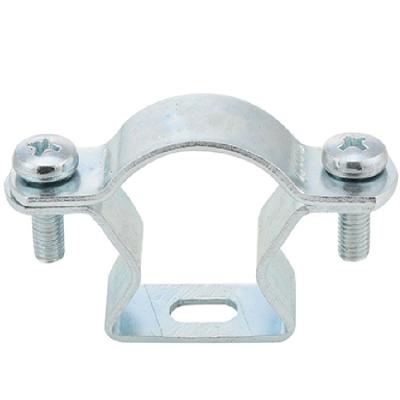 China 24-29 mm galvanized steel pipe clamp with quick lock bilateral screw galvanized steel pipe clamp cilp for sale