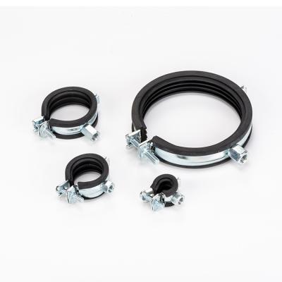 China Wholesale High Quality Steel Quick Release Steel Split Pipe Hangers Rubber Clamps For Sale for sale