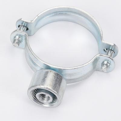 China Round Pipe Clamp DN200 8 Inch Pipe Hangers Two Bolt Tube Clamps Manufacturer Pipe Clamp Wall Bracket With Combination Nut M8/M10/1/2' for sale