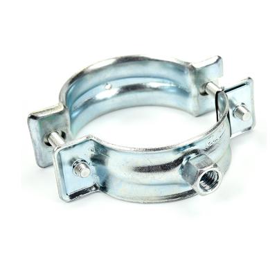 China Ring Hangers DN100 Easy Closing Pipe Clamp with Gaskets Carbon Steel Pipe Hanger for CPVC or Plastic Pipe and Ensure a Floating Fit for sale