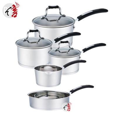 China Realwin Sustainable Premium 8 Piece Stainless Steel Pots And Pans Set Cookware Sets for sale