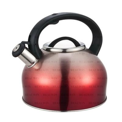 China Viable Stylish Stainless Steel Bollitore Kitchen Tea Kettle Superior Color Design Tea Kettle Whistling Kettle for sale