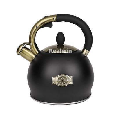 China Bronze Handle Boiling Kettle Stainless Steel Teapot Boiling Kettle For Home for sale