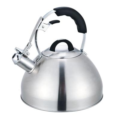 China icool Silicone Handle Stainless Steel Sustainable Whistling Kettle For Kitchen for sale