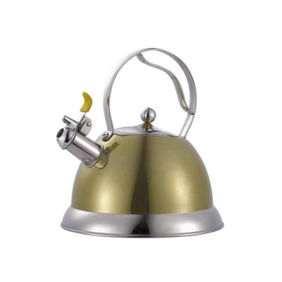 China Color Sustainable Use Tea Kettle Commercial Stainless Steel Kettle Whistling for sale