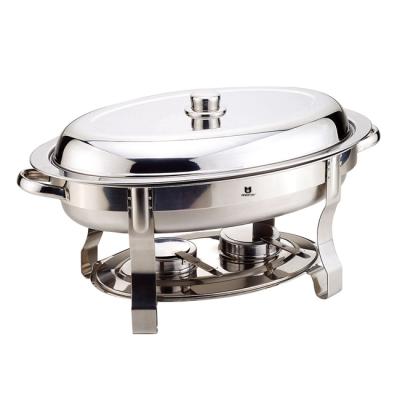 China Eco-friendly oval chafing dish stainless steel buffet food warmer for sale for sale